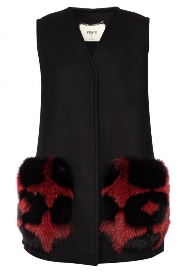 Fendi vest with hotsell fur pockets